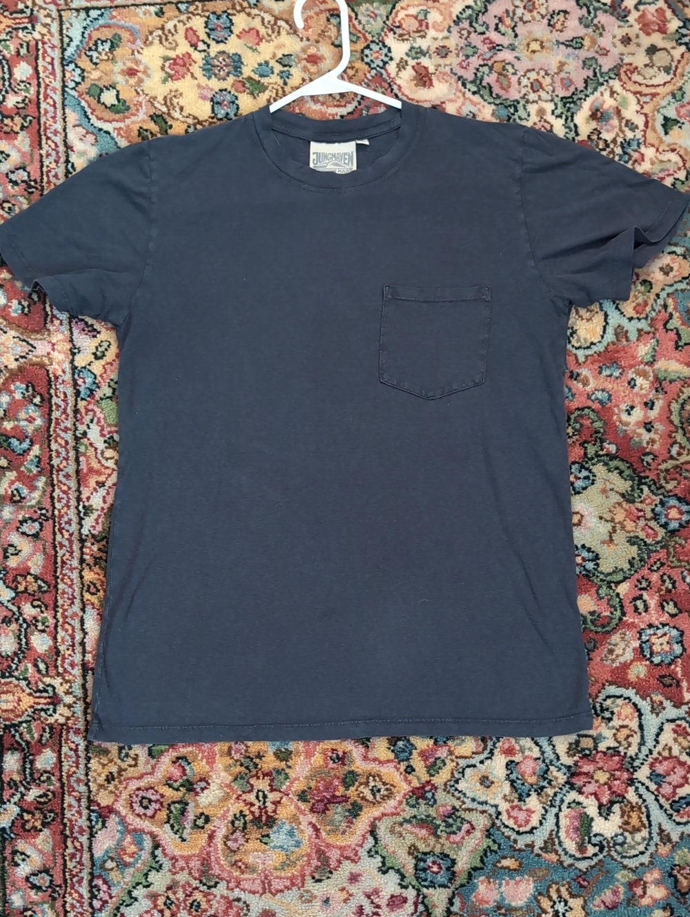 Jungmaven Pocket Crew T-Shirt in Navy
